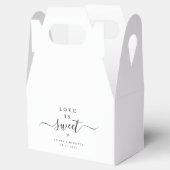 Love is sweet simple elegant script wedding geschenkschachtel (Geöffnet)
