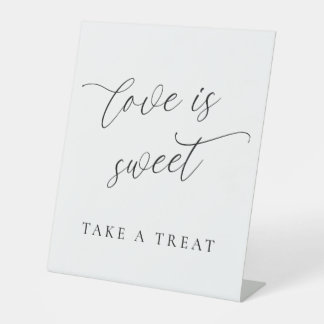 Love Is Sweet Tabletop Pedestal Sign – Dessert  Sockelschild