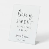 Love is Sweet Take A Treat Wedding Pedestal Sign Sockelschild (Vorderseite)