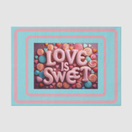 Love Is Sweet Valentinstag-Hochzeitstypografie Seidenpapier