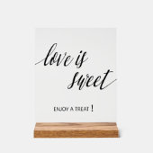 Love is sweet Wedding Acrylschild (Vorderseite)