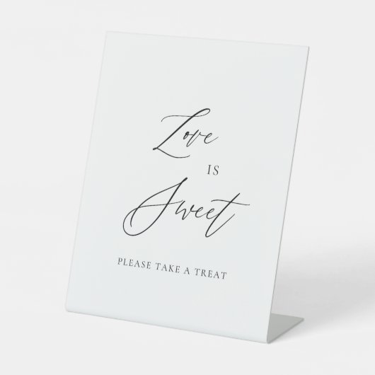 Love Is Sweet Wedding Sign | Dessert Table Top Sockelschild (Vorderseite)