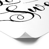 Love is sweet wedding sign poster (Ecke)