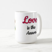 Love is the answer love mug  kaffeetasse (VorderseiteRechts)