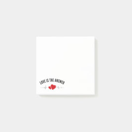 Love Is the Answer Minimal Post-it Klebezettel
