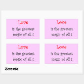Love is the greatest Magic of all ! Rechteckiger Aufkleber (Blatt)
