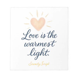 Love Is the Warmest Light Notepad Notizblock