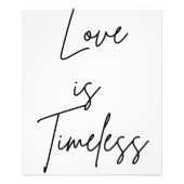 "Love is timeless - Romantisches Poster für unverg (Vorne)