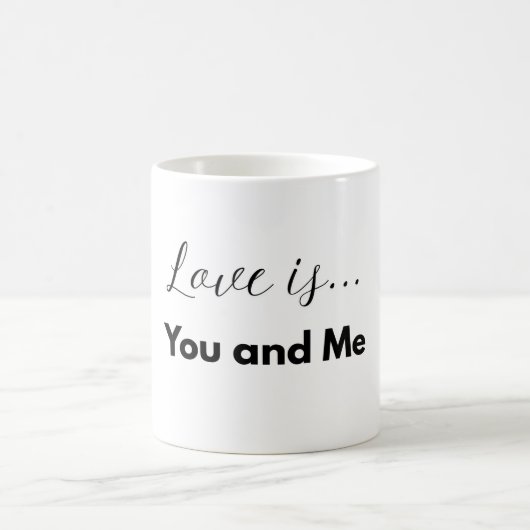 Love is...You and Me Mug – One Heart, Two Souls Kaffeetasse (Mittel)
