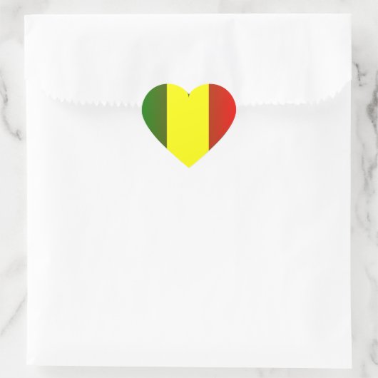 LOVE JAH RASTA Herz-Aufkleber (Tasche)