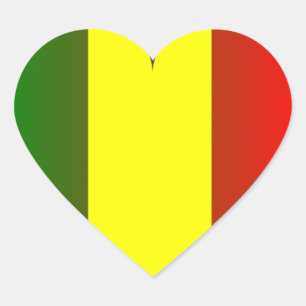 LOVE JAH RASTA Herz-Aufkleber