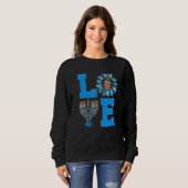 Love Jewish Daisy Hanukkah Pajamas Chanukah PJs Wo Sweatshirt (Vorne ganz)