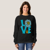 Love Jewish Daisy Hanukkah Pajamas Chanukah PJs Wo Sweatshirt (Vorne ganz)