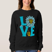 Love Jewish Daisy Hanukkah Pajamas Chanukah PJs Wo Sweatshirt (Vorderseite)