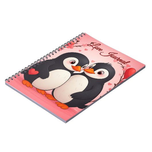 Love Journal - Penguin Love Notebook Notizblock (Linke Seite)
