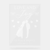 Love & Joy Custom Wedding Acrylschild (Vorderseite)