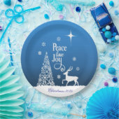 Love, Joy, Peace, Christmas - Personalize Pappteller (Party)