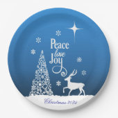 Love, Joy, Peace, Christmas - Personalize Pappteller (Vorderseite)