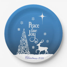 Love, Joy, Peace, Christmas - Personalize Pappteller