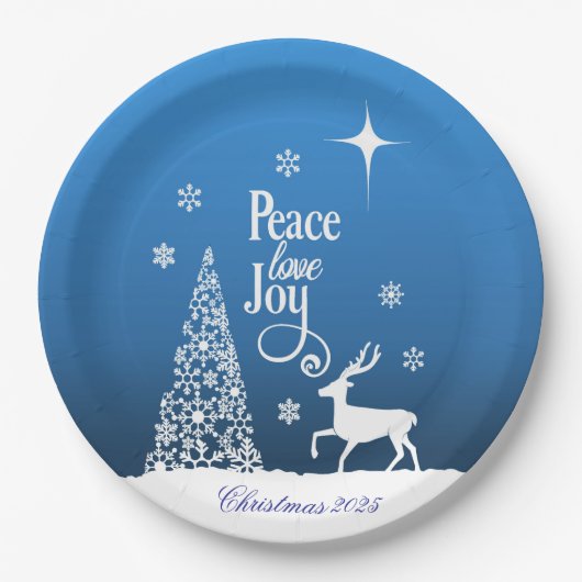 Love, Joy, Peace, Christmas - Personalize Pappteller (Vorderseite)