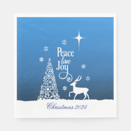 Love, Joy, Peace, Christmas - Personalize Serviette