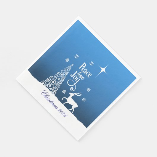 Love, Joy, Peace, Christmas - Personalize Serviette (Ecke)