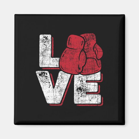 Love - Kickboxer Kickboxing Fitness Workout Martia Magnet (Vorne)
