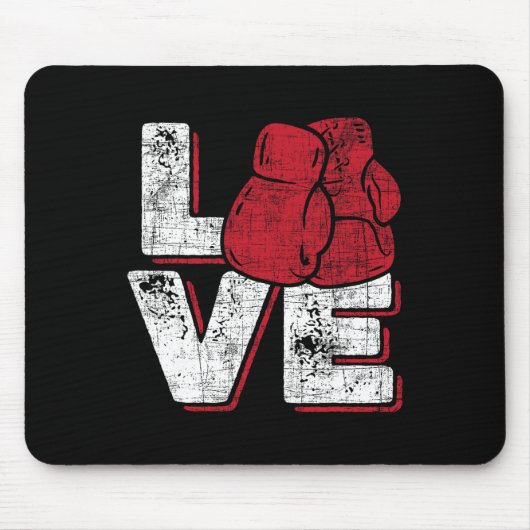 Love - Kickboxer Kickboxing Fitness Workout Martia Mousepad (Vorne)