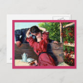 Love Kiss Valentine Postkarte (Vorne/Hinten)