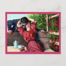 Love Kiss Valentine Postkarte