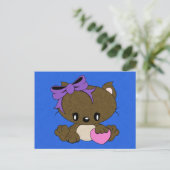 Love Kitty Postkarte (Stehend Vorderseite)