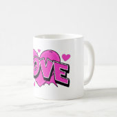 LOVE klassischer Becher Kaffeetasse (VorderseiteRechts)