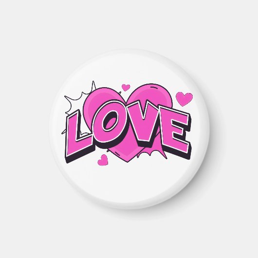 LOVE Klein, 3,2 cm (1,25") Magnet (Vorne)