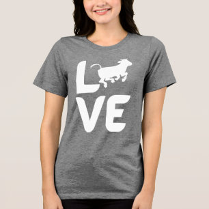 LOVE Kuh Damen-Shirt – Süße Nutztiersiebhaberin Tri-Blend Shirt