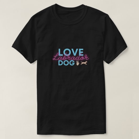 LOVE Labrador HUND T-Shirt (Design vorne)