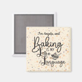 Love Language Baking Personalized Magnet (Vorderseite/Rückseite)