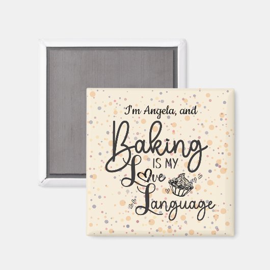 Love Language Baking Personalized Magnet (Vorderseite/Rückseite)