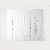 Love Laughter Happily Ever After Wedding Backdrop Wandteppich (Vorderseite (Horizontal))