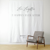 Love Laughter Happily Ever After Wedding Backdrop Wandteppich (Beispiel)