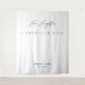 Love Laughter Happily Ever After Wedding Backdrop Wandteppich (Vorderseite)