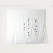 Love Laughter & Happily Ever After Wedding Banner Wandteppich (Vorderseite (Horizontal))