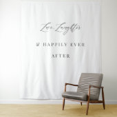 Love Laughter & Happily Ever After Wedding Banner Wandteppich (Beispiel)