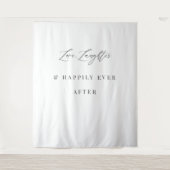 Love Laughter & Happily Ever After Wedding Banner Wandteppich (Vorderseite)
