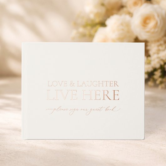 Love & Laughter Live Here Hochzeit Gästebuch