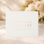 Love & Laughter Live Here Wedding Gästebuch
