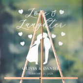 Love & Laughter Personalized Wedding Reception Acrylschild (Neutral)