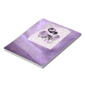 Love Lavender Lady Vintag Lace Small Notepad Notizblock (Rotiert)