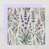 Love Lavender Print Design Einladung (Vorne/Hinten)