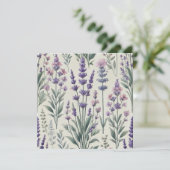 Love Lavender Print Design Einladung (Stehend Vorderseite)