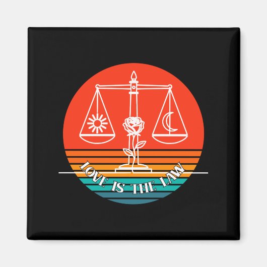 Love Law Retro  Magnet (Vorne)